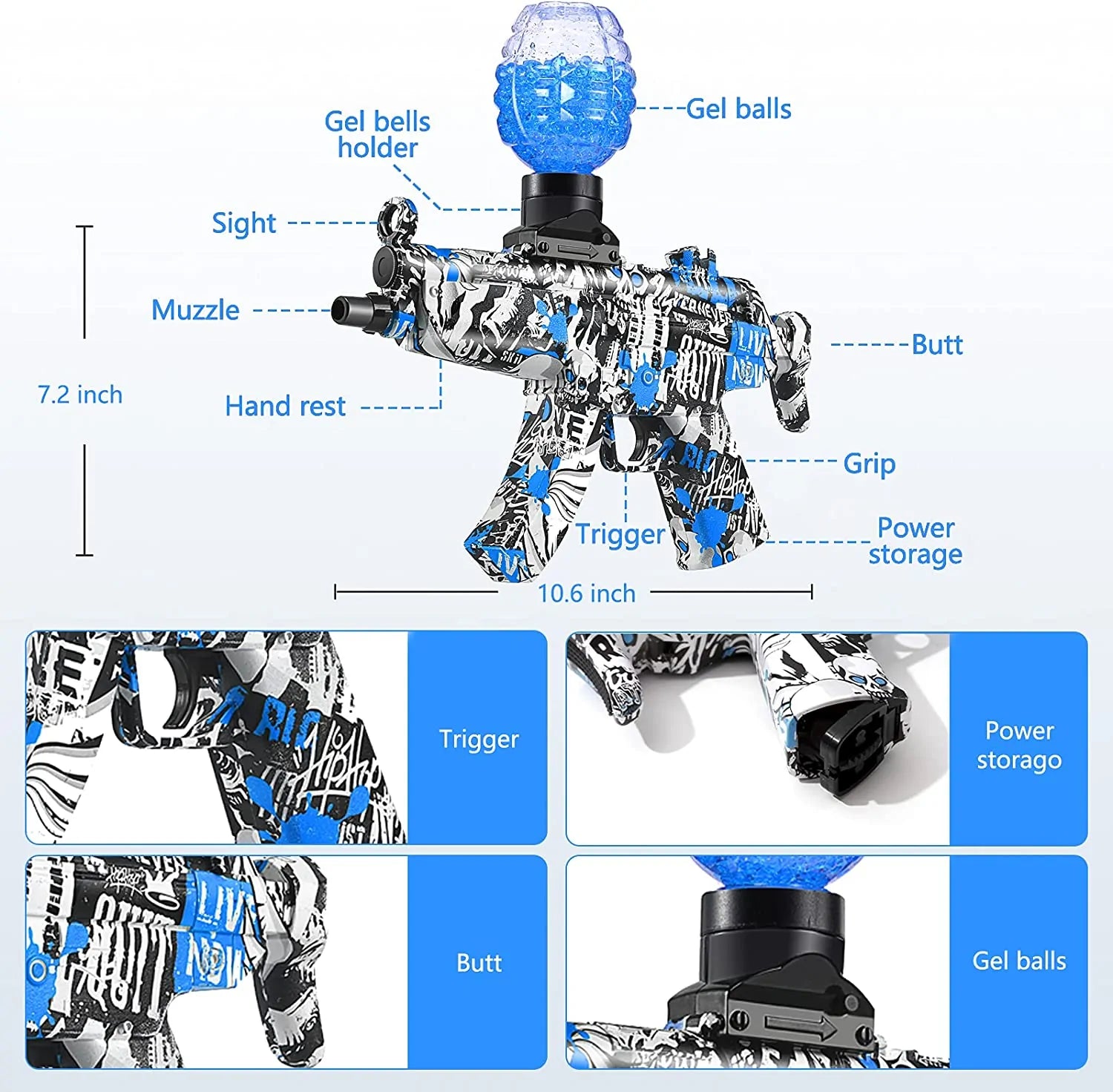 Electronic Gel Water Toy Gun