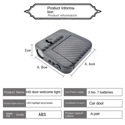 Projecteur de courtoisie sans fil avec logo de voiture pour portière de voiture