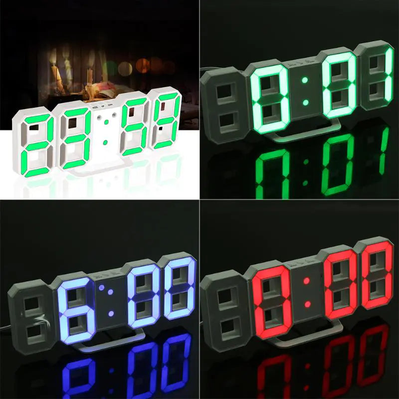 Horloge de bureau électronique à LED numérique